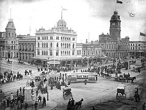 Sturt and lydiard streets in 1899