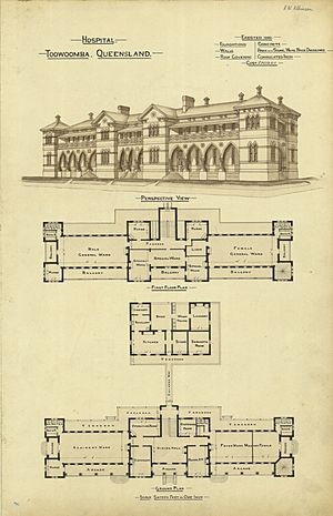 Toowoomba Hospital, erected 1880