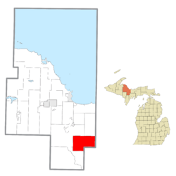 Location within Marquette County