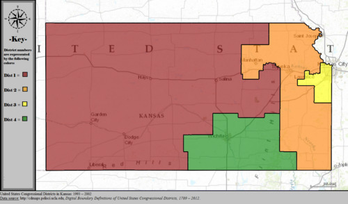 United States Congressional Districts in Kansas, 1993 – 2002.tif