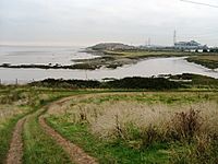 Afon Rhymni meets the River Severn - geograph.org.uk - 582251