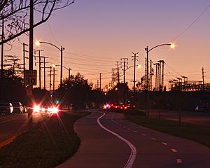 Chandler bike path evening burbank