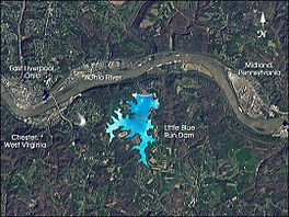 NASA image of Little Blue Run from 2002