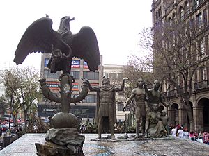 MexicanSculptureRememberingTheSignForTenochtitlanFoundation