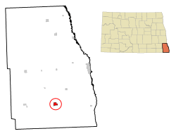 Location of Hankinson, North Dakota