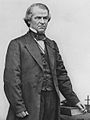 President Andrew Johnson standing