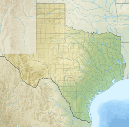 Location of Lake Pat Cleburne in Texas, USA.