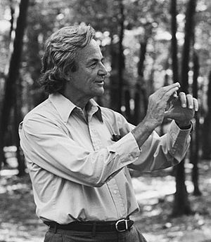 RichardFeynman-PaineMansionWoods1984 copyrightTamikoThiel bw