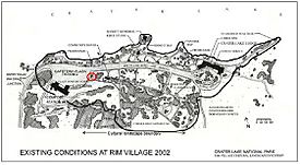 Rim Village map, Plaza Comfort Station