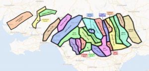 South Wales Valleys Map