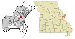 Location of Olivette, Missouri