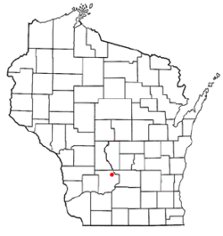 Location of Delton, Wisconsin