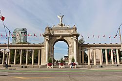 Princes' Gates from Strachan Avenue in 2020