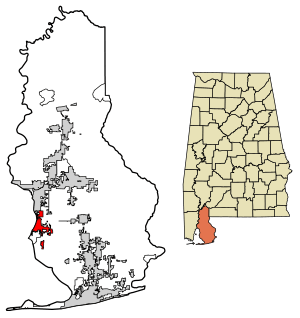 Location in Baldwin County, Alabama