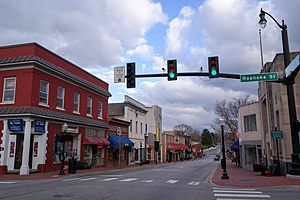 A view of downtown Blacksburg