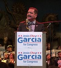 Chuy Garcia at rally