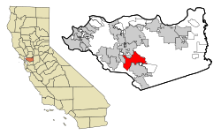 Location in Contra Costa County and the state of California