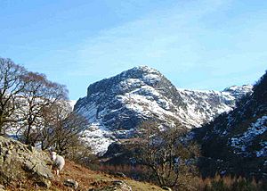 Eagle Crag from Stonethwaite Valley