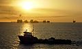 Gulf of Mexico with ship