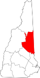 State map highlighting Carroll County