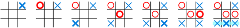 Game of Tic-tac-toe, won by X