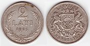 Two latvian lats 1925