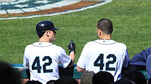 42 Brendan Ryan, 42 Jesus Montero (cropped)