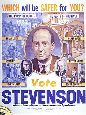 Adlai Stevenson 1952 campaign poster