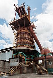 Blast Furnace, Sloss Furnaces, Birmingham AL, West view 20160714 1