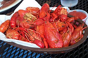 Dish of crawdads