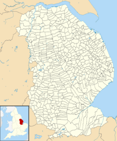 Lincolnshire UK parish map (blank)