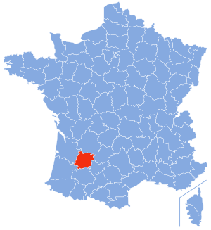 Location of Lot-et-Garonne in France