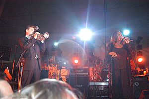 M. Maur playing with Gloria Gaynor