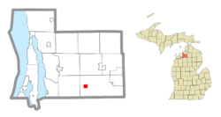 Location within Antrim County