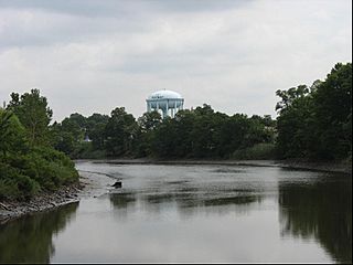 Rahway River and Water Tower