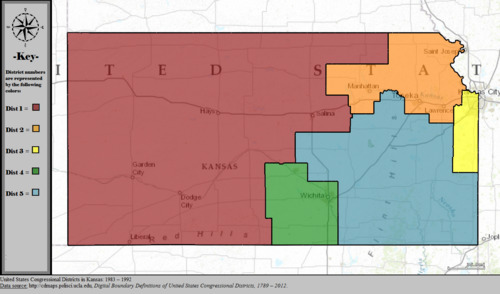 United States Congressional Districts in Kansas, 1983 – 1992.tif