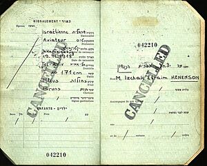 1951 El Al pilot's early Israeli passport