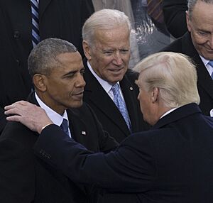 Barack Obama, Donald Trump, Joe Biden at Inauguration 01-20-17 (cropped).jpg
