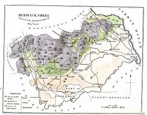 Berwickshire map Lowe