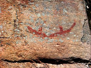 Canoe pictograph