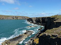 Cliff scenery at Gwbert