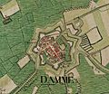 Damme, Belgium ; Ferraris Map