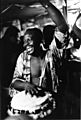 Frisner Augustin drums for a Vodou dance in Brooklyn, early 1980s