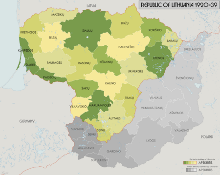 LithuaniaCounties1918-1940