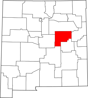 Map of New Mexico highlighting Guadalupe County