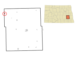 Location of Wimbledon, North Dakota