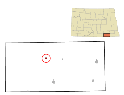 Location of Monango, North Dakota