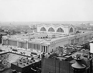 Pennsylvania Station aerial view, 1910s