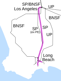 Alameda Corridor map