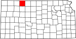 State map highlighting Norton County